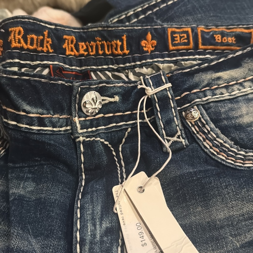 NWT Rock Revival Distressed Bootcut (Janna) Jeans - Picture 10 of 13